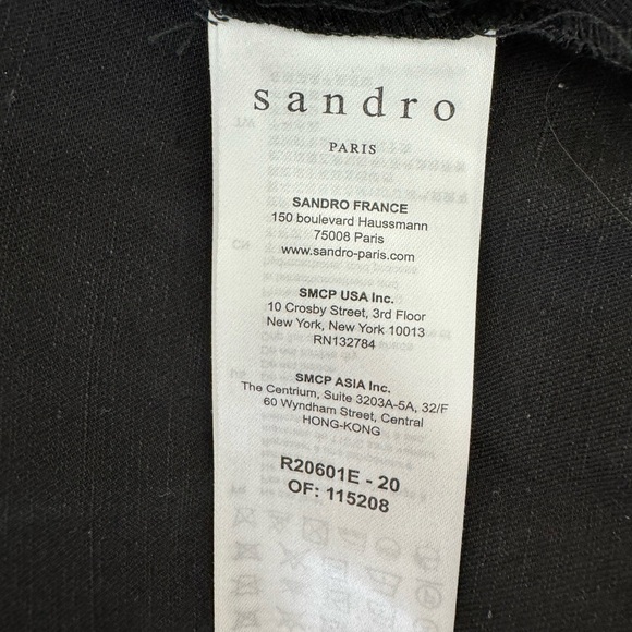 Sandro black dress with belt mini excellent condition - Picture 6 of 7